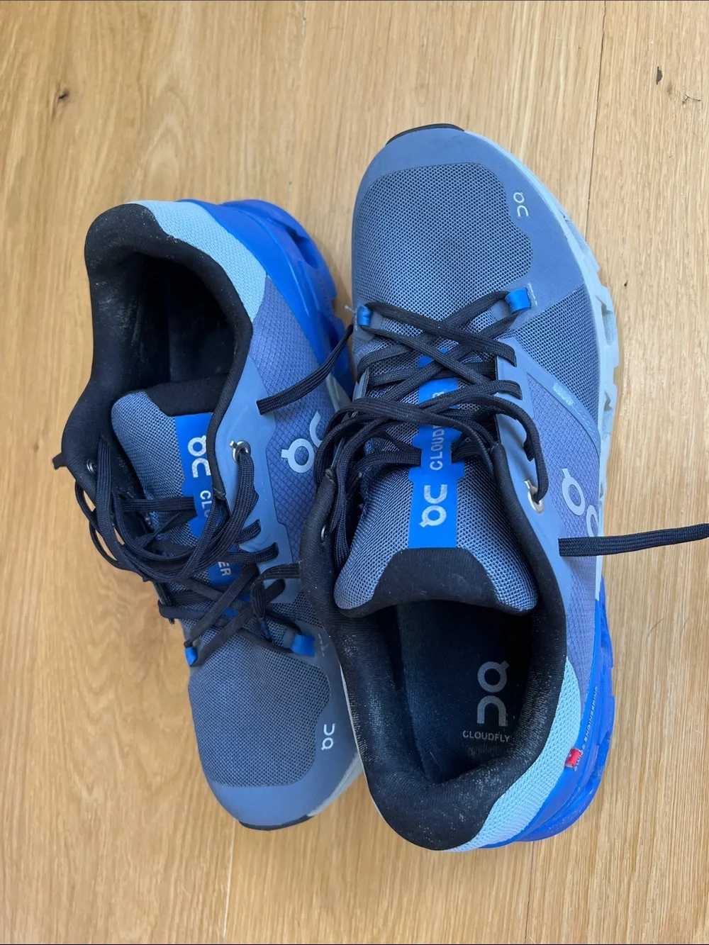 On Running Cloudflyer Men's Running Shoes - Gray and Blue